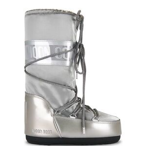 Moon Boot Women's Metallic Silver Winter Boots